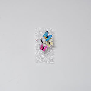 Clear Ripple Background With Cute Colorful Butterfly Battery Run Remote Night Light For Bedsides Home