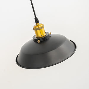 Brass Finish Base Black Or White Metal Swag Plug-in Dimmable Pendant Light