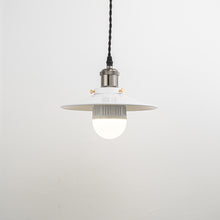 Load image into Gallery viewer, Rechargeable Battery Adjusted Cord Freely Pendant Light White Metal Shade Smart LED Bulbs with Remote Modern Design
