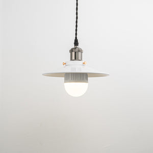 Rechargeable Battery Adjusted Cord Freely Pendant Light White Metal Shade Smart LED Bulbs with Remote Modern Design