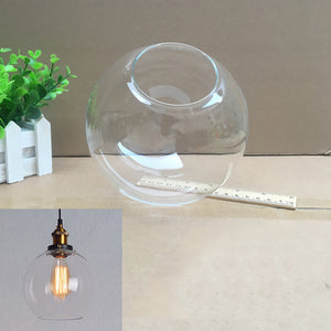 7.87" Fixture Replacement Clear Glass Circle Shades (Light Fixture Not Included)