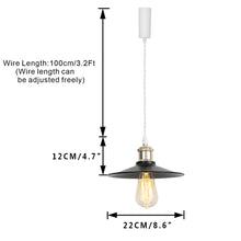 Load image into Gallery viewer, Track Light Multicolored E26 Base Black Metal Shade Retro Lamp 3.2 Ft Adjusted Height Freely