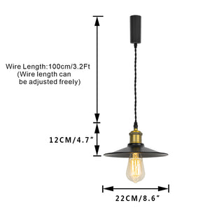 Track Light Pearl Black/Matt Brass E26 Base Black Shade Metal Lamp 3.2 Ft Adjusted Height Freely