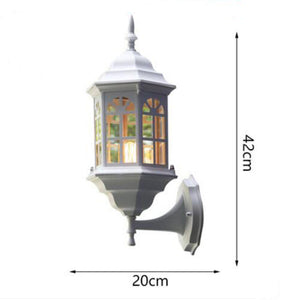 White Metal Waterproof Outdoor-Indoor Plug in Wall Light