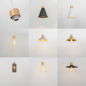 Vintage Track Light Wood/Walnut E26 Base Metal Shade Multi Options Customized Adjusted Height Freely