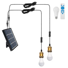 Load image into Gallery viewer, Remote Control Solar Power Pendant Retro Socket Light with LED Bulb Button Switch