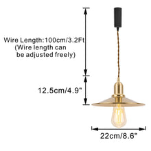 Load image into Gallery viewer, Track Pendant Lights Freely Adjustable Cord Brass Hanging Lamp Loft Kitchen Sink Lamp Vintage Design
