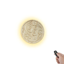 Load image into Gallery viewer, Fine Carved Handmade Wooden High Quality Home Decor Convenient Hook Rounded Wall Sconce Go Wire-Free Battery Light