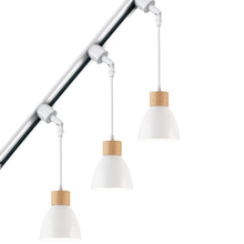 Load image into Gallery viewer, Sloped Position Track Light E26 Base Blue Shade Modern Adjusted or Fixed Hanging Lamp Inclined Roof