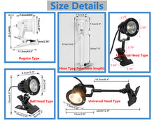 Load image into Gallery viewer, IP65 Waterproof Outdoor Clip-on Spotlights Multiple Functions Options Focus Lighting