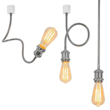 Load image into Gallery viewer, Track Light Mini E26 Base Flexibly Rotatable Light Goose Neck Silver Lamp