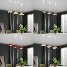 Load image into Gallery viewer, Track Pendant Light with Multi Color Iron Shade, Adjustable Length for Bedroom Home Lighting