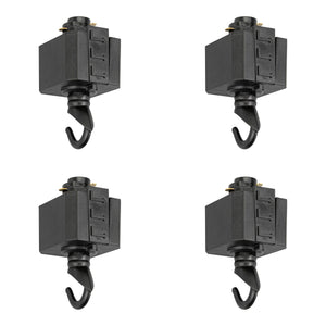 4-Pack Track Adapter with Hook Light Fitting Track Accessories For DIY Track Rail Components Parts