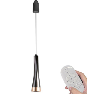 1-Light Track Pendant Light Remote Control with Dimmable Smart Led Light Adjustable Length for Decor