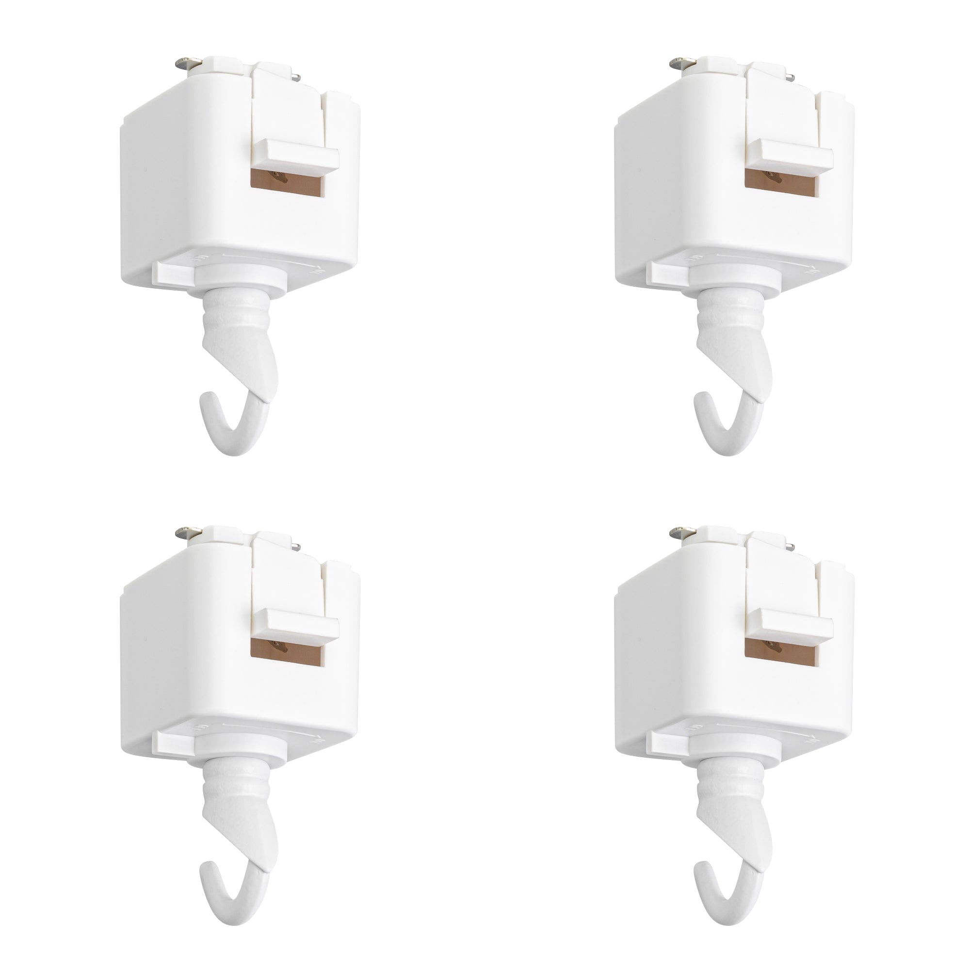 4-Pack Track Adapter with Hook Light Fitting Track Accessories For DIY ...