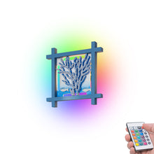 Load image into Gallery viewer, Blue Wall Ambient Lighting Coral 3D Pattern Remote Battery Marine Style For TV Background Bedroom Store Hook Type