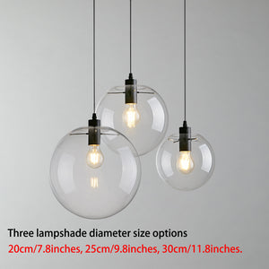 Track Mount Lighting Glass Globe Pendant Kitchen Island Light