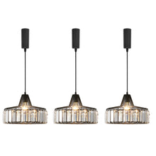 Load image into Gallery viewer, Wired Track Pendant Lights Freely Adjusted Length Crystal Shade Loft Kitchen Sink Lamp Modern Design Dia 25cm