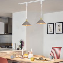 Load image into Gallery viewer, Track Pendant Lights Freely Adjusted Cord Gold Base Metal Shade