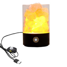 Load image into Gallery viewer, Motion Sensor LED Crystal Salt Lamp with USB Port Rattan Light