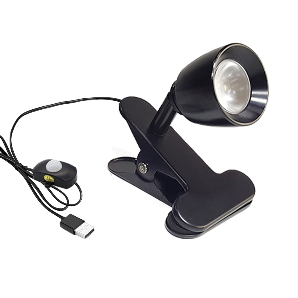 Motion Sensor LED Clip on Closet Spot Light with USB Port Cabinet Light
