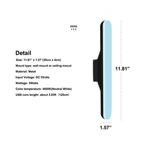 Motion Sensor LED Closet Light with USB Port Cabinet Light