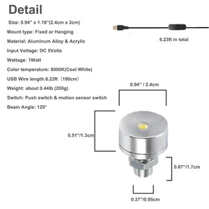 Motion Sensor LED Closet Spot Light with USB Port Kitchen Light