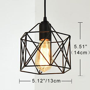 Track Light Pendant Black/White Iron Square Cage Mini Lamp 1pc