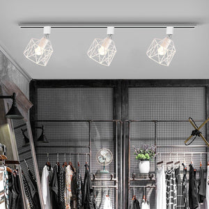 Hollow Metal Shade Track Light Rotatable Tilt Adjustable Accent Lighting Modern Design