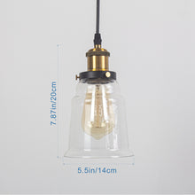 Load image into Gallery viewer, Track Light Pendant Glass Shade Retro Style 1pc