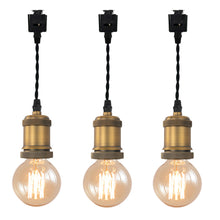 Load image into Gallery viewer, Track Light Fixture Mini E26 Base Brown Bronze Color Customized Length Hanging Lamp