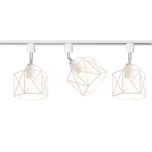 Hollow Metal Shade Track Light Rotatable Tilt Adjustable Accent Lighting Modern Design