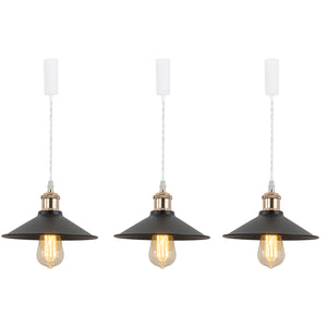 Track Pendant Lights Freely Adjustable Black Metal Shade French Gold Base Loft Kitchen Sink Lamp