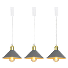 Load image into Gallery viewer, Track Pendant Lights Freely Adjusted Cord Gold Base Metal Shade