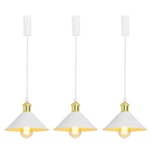 Load image into Gallery viewer, Track Pendant Lights Freely Adjustable Cord Gold Base Metal Shade