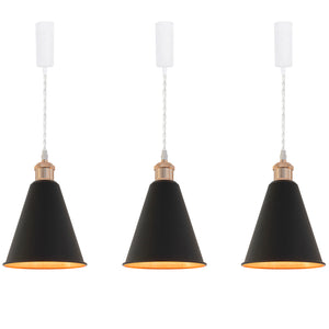 Track Pendant Lights Freely Adjustable Gold Inner Black Outer Metal Shade French Gold Base Loft Hallway Lamp