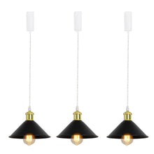 Load image into Gallery viewer, Track Pendant Lights Freely Adjustable Cord Gold Base Metal Shade