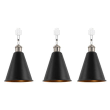 Load image into Gallery viewer, Rotatable Tilt Adjusted Track Head Light Matte Nickel Base Cone Metal Black Outer Gold Inner Shade Retro Design