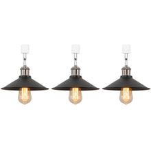 Load image into Gallery viewer, Rotating Tilt Adjusted Track Head Light Bright Nickel Base Black Cone Metal Shade Retro Design