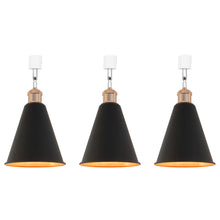Load image into Gallery viewer, Rotatable Tilt Adjusted Track Head Light French Gold Base Cone Metal Black Outer Gold Inner Shade Retro Design