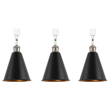 Load image into Gallery viewer, Rotatable Tilt Adjusted Track Head Light Matte Nickel Base Cone Metal Black Outer Gold Inner Shade Retro Design