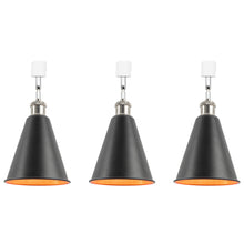 Load image into Gallery viewer, Rotatable Tilt Adjusted Track Head Light Bright Nickel Base Cone Metal Black Outer Gold Inner Shade Retro Design