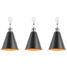 Load image into Gallery viewer, Rotatable Tilt Adjusted Track Head Light Bright Nickel Base Cone Metal Black Outer Gold Inner Shade Retro Design