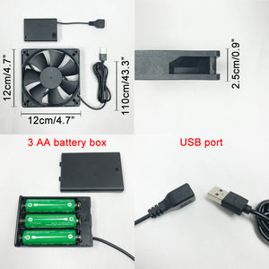 Cordless Battery Powered Cooling Fans Portable USB Fans for Travel