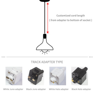 Track Light Pendant Black/White Iron Square Cage Mini Lamp 1pc