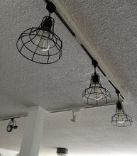 Load image into Gallery viewer, Track Pendant Lighting Vintage Metal Cage Industrial Loft Retro Hanging Fixture