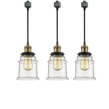 Load image into Gallery viewer, Track Pendant Lighting with Clear Glass Shades 1pc/3pc s/4pcs