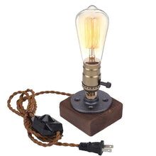 Load image into Gallery viewer, Handmade Wooden Vintage Table lamp 1pc£¨Black/Brown/Red Cord)