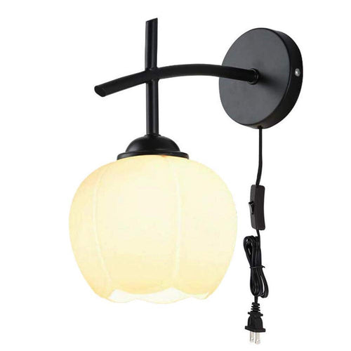 Plug-in House Wall Light ,Matte Black