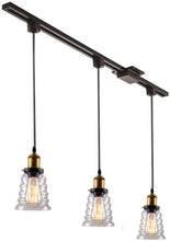 Load image into Gallery viewer, 1-Light Track Lighting Pendant, Clear Glass Shade 1pc